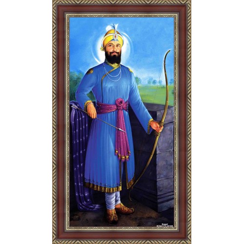 Sri Guru Gobind Singh Ji - Wooden Frame 30"x60"